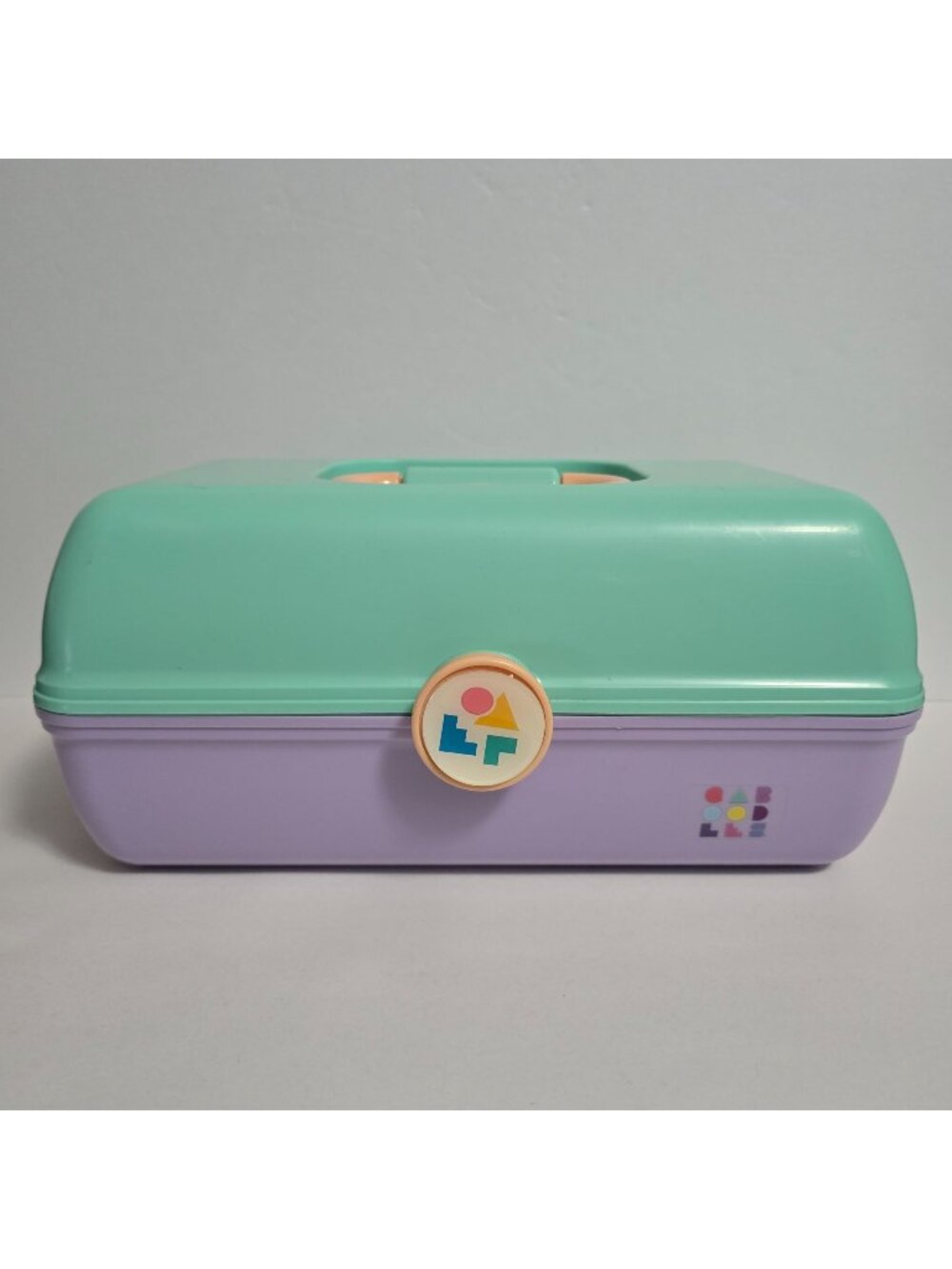 Caboodles On The Go Girl Seafoam Lilac Makeup Travel Case Retro
